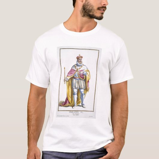 Philip II (1527-98) King of Spain from 'Receuil de T-shirt (Voorkant)