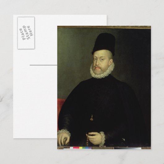 Philip II van Spanje 1565 Briefkaart (Voorkant / Achterkant)
