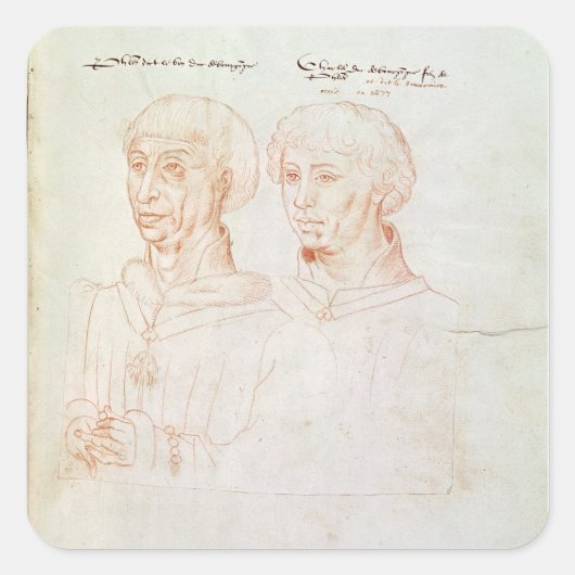 Philip III the Good Vierkante Sticker (Voorkant)
