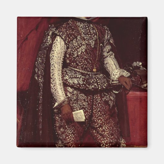 Philip IV van Spanje in Brown en Silver Magneet (Voorkant)
