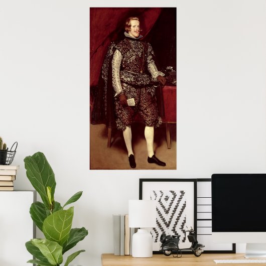 Philip IV van Spanje in Brown en Silver Poster (Thuiskantoor)