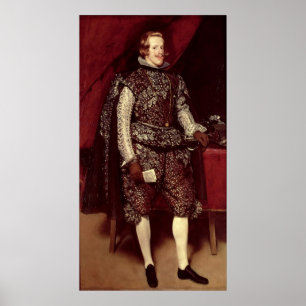 Philip IV van Spanje in Brown en Silver Poster