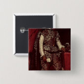 Philip IV van Spanje in Brown en Silver Vierkante Button 5,1 Cm (Voorkant /achterkant)