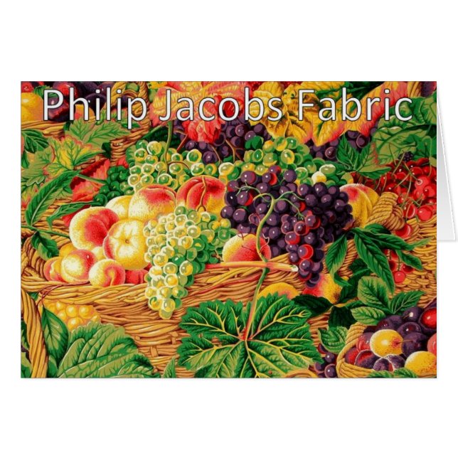 Philip Jacobs Fabric, Market Baskets Card. (Voorkant Horizontaal)