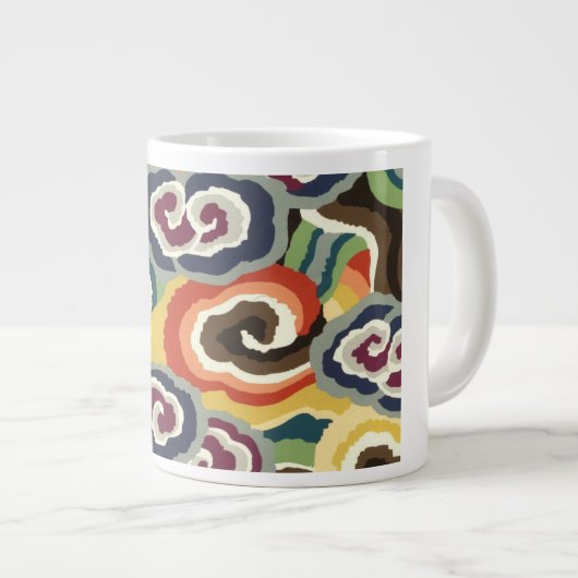 Philip Jacobs Fabric, Tibetan Cloud Scroll Mok. Grote Koffiekop (Voorkant rechts)