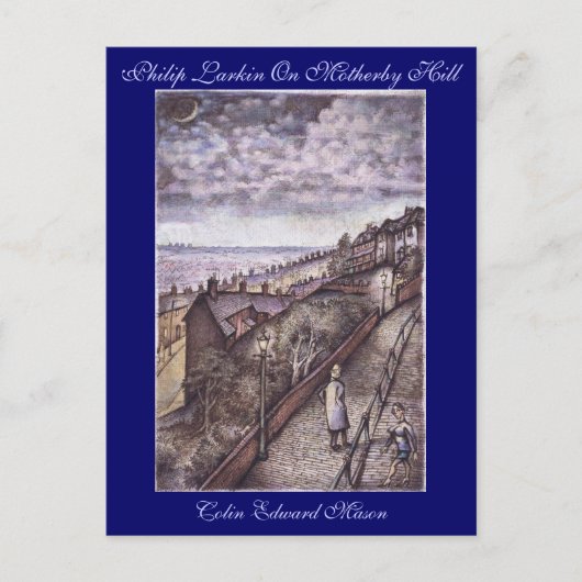 Philip Larkin On Motherby Hill Art Briefkaart (Voorkant)