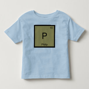 Philip Naam Chemie Element Periodiek Systeem Kinder Shirts