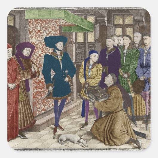 Philip the Good, hertog van Bourgogne Vierkante Sticker (Voorkant)