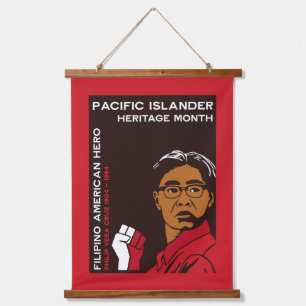 Philip Vera Cruz Pacific Islander Erfgoedmaand Hangend Wandkleed