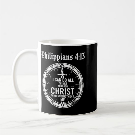 Philipans 4_13 Christian Bible Verse Faith Scriptu Koffiemok (Links)