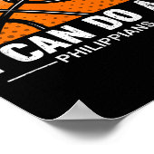 Philipans 4 13 I Can Do All Things Christian Baske Poster (Hoek)