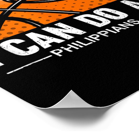 Philipans 4 13 I Can Do All Things Christian Baske Poster (Hoek)