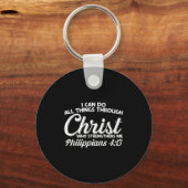 Philipans 4 13 I Can Do All Things Through Christ  Sleutelhanger (Voorkant)