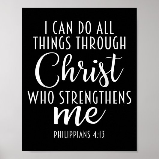 Philipans 4_13 Jesus _ I Can Do All Things Through Poster (Voorkant)