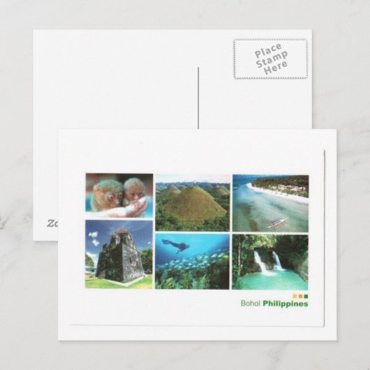 PHILIPINES BOHOL ISLANDS BRIEFKAART (Voorkant / Achterkant)