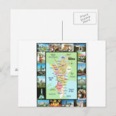 PHILIPINES MANILA MAP BRIEFKAART (Voorkant / Achterkant)