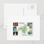 PHILIPINES MINDANAO MAP BRIEFKAART (Voorkant / Achterkant)