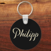 Philipp Name whitegold Button Schlüsselanhänger Sleutelhanger (Voorkant)