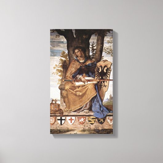 Philipp Veit - Allegorische figuur van Germania Canvas Afdruk (Voorkant)