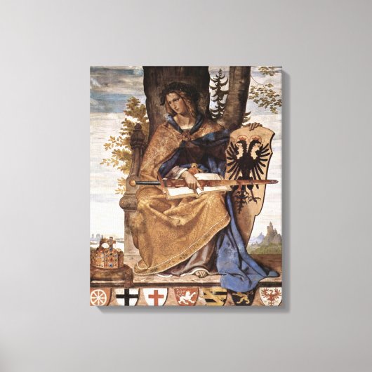 Philipp Veit - Allegorische figuur van Germania Canvas Afdruk (Voorkant)