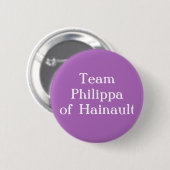 Philippa of Hainault, koningin van Engeland Ronde Button 5,7 Cm (Voorkant /achterkant)