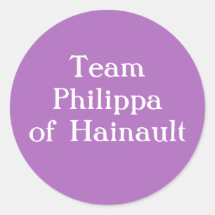 Philippa of Hainault, koningin van Engeland Ronde Sticker