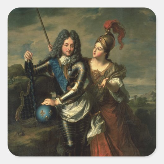 Philippe II d'Orleans de Regent van Frankrijk Vierkante Sticker (Voorkant)