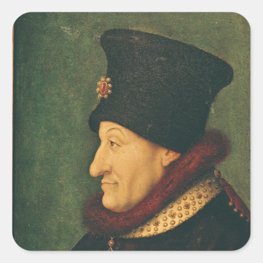 Philippe of France Duke of Burgundy Vierkante Sticker (Voorkant)