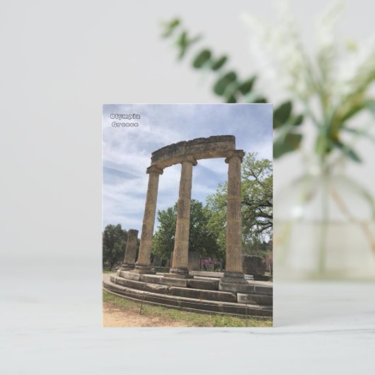 Philippeion ruins, Olympia, Griekenland. Briefkaart (Staand voorkant)