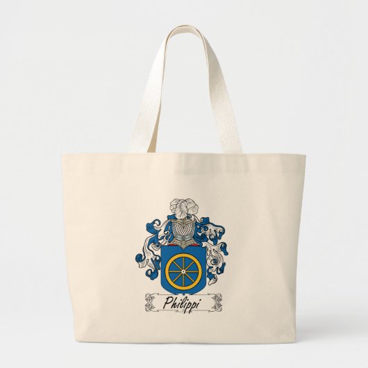 Philippi Family Crest Grote Tote Bag (Voorkant)