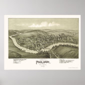 Philippi, WV Panorama Map - 1897 Poster (Voorkant)