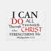 PHILIPPIAN 4:13 FLEECE DEKEN (Voorkant (Horizontaal))