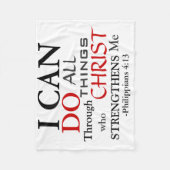 PHILIPPIAN 4:13 FLEECE DEKEN (Voorkant)