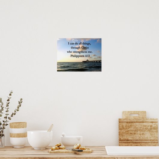 PHILIPPIAN 4:13 HOPE POSTER (Keuken)