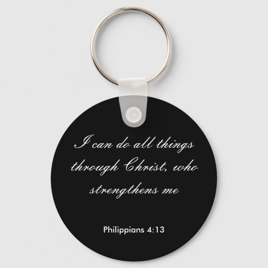 Philippians4:13, ik kan alles doen met Christus Sleutelhanger (Voorkant)