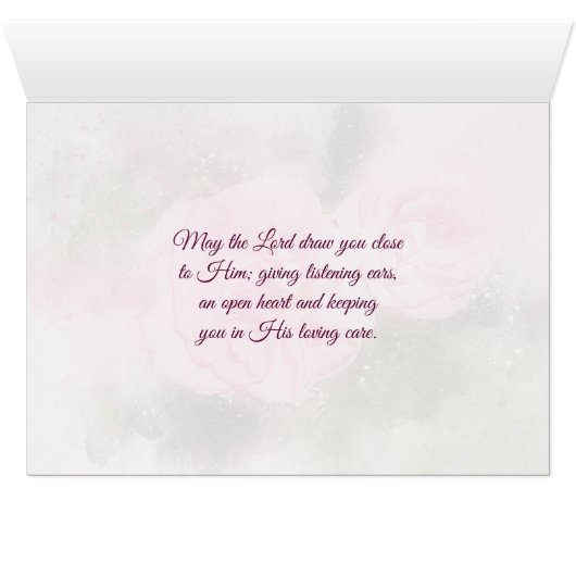 Philippians 1:2 Grace and Peace to you, Roses Card (Binenzijde Horizontaal (Onderkant))