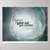 Philippians 2:12 - Werk uw redding uit Poster (Voorkant)