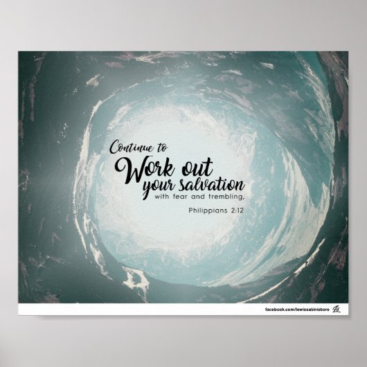 Philippians 2:12 - Werk uw redding uit Poster (Voorkant)