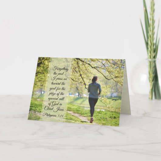 Philippians 3:13-14 I press on toward the goal Kaart (Voorkant)
