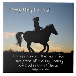 Philippians 3:13-14 I press toward the mark, Horse Tegeltje