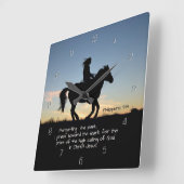 Philippians 3:13-14 I press toward the mark, Horse Vierkante Klok (Hoek)