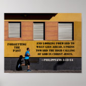 Philippians 3:13-14 Pers naar de hoge roeping Poster (Voorkant)