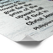 Philippians 3:13-14 Pers naar de hoge roeping Poster (Hoek)