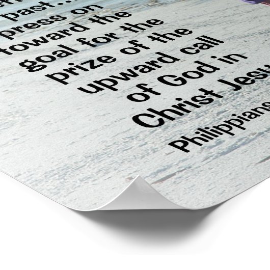Philippians 3:13-14 Pers naar de hoge roeping Poster (Hoek)