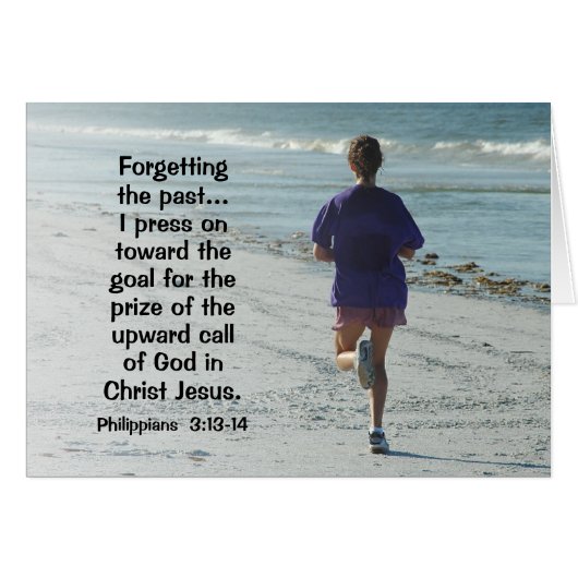 Philippians 3:13 Druk op de hoge oproepkaart (Voorkant Horizontaal)