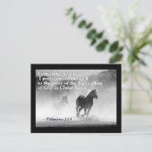 Philippians 3:14 Ik druk op het doel, Paarden Briefkaart (Staand voorkant)