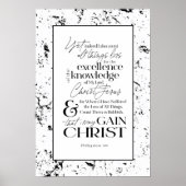 PHILIPPIANS 3:8 Bijbelverse-art Poster (Voorkant)