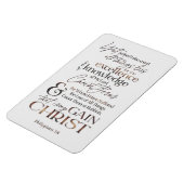 Philippians 3:8 Scripts Bronze Typografie Magneet (Linkerzijde)