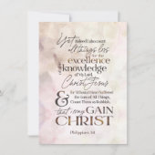 Philippians 3:8 Waterverf van scripts Notitiekaartje (Voorkant)