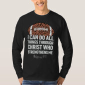 Philippians 413 I Can Do All Things Football Leopa T-shirt (Voorkant)